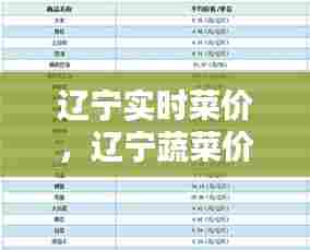 辽宁实时菜价，辽宁蔬菜价格表今日价格 