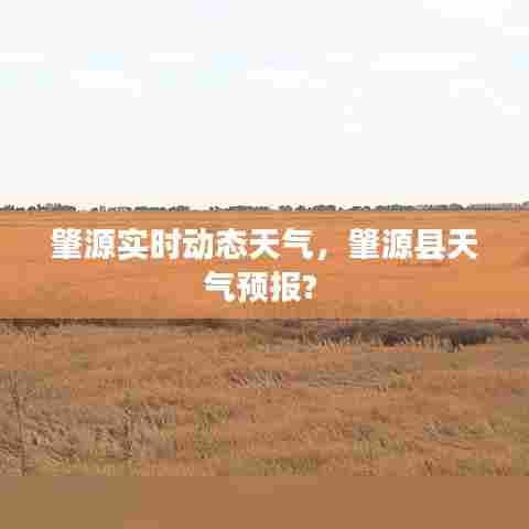 肇源实时动态天气,肇源县天气预报?