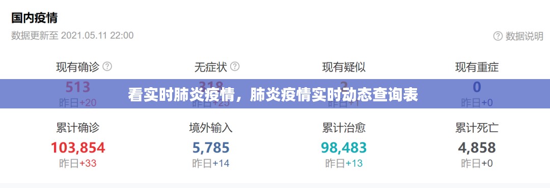 看实时肺炎疫情,肺炎疫情实时动态查询表