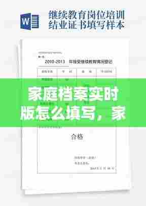 家庭档案实时版怎么填写,家庭档案制作