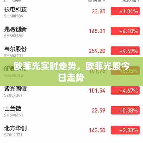 欧菲光实时走势，欧菲光股今日走势 