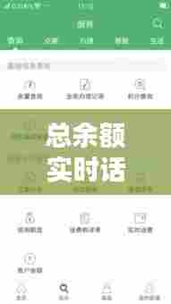 总余额实时话费，总余额实时话费怎么查 