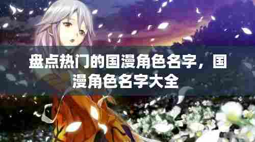 盘点热门的国漫角色名字,国漫角色名字大全