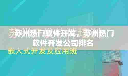 苏州热门软件开发，苏州热门软件开发公司排名 