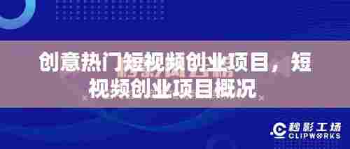 创意热门短视频创业项目,短视频创业项目概况