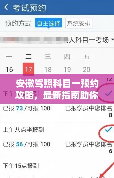 安徽驾照科目一预约攻略,最新指南助你轻松预约考试!