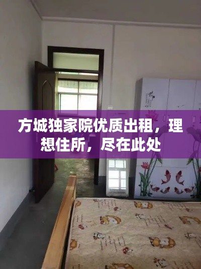 方城独家院优质出租,理想住所,尽在此处