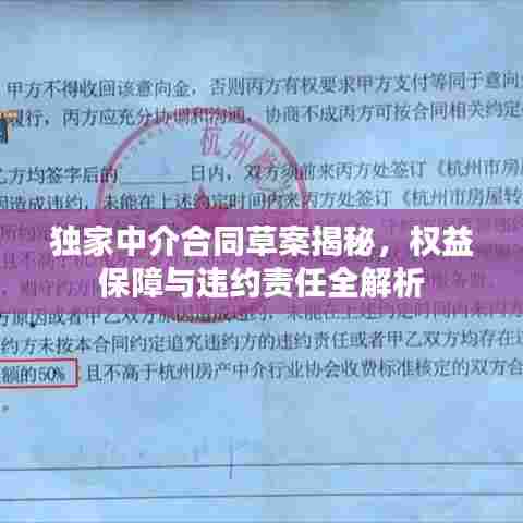 独家中介合同草案揭秘，权益保障与违约责任全解析