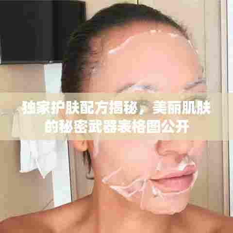 独家护肤配方揭秘,美丽肌肤的秘密武器表格图公开